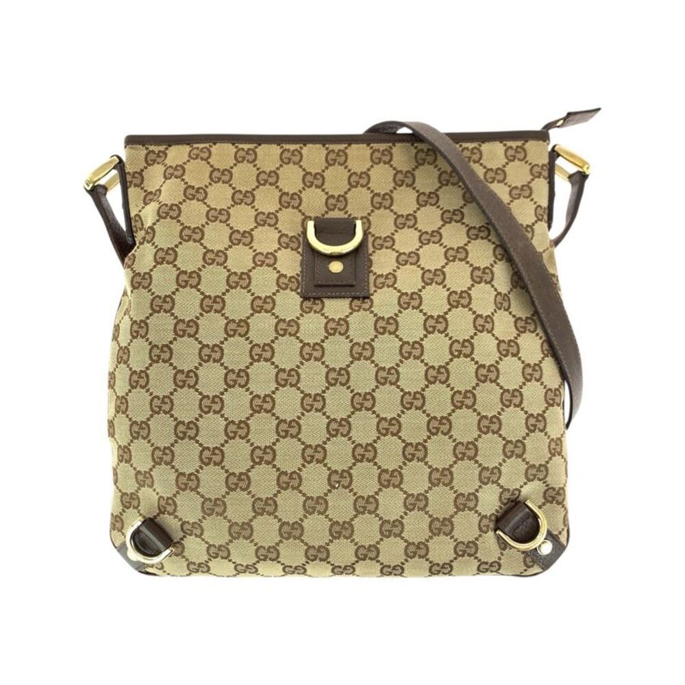 Gucci GG Canvas Leather Abby Shoulder Bag